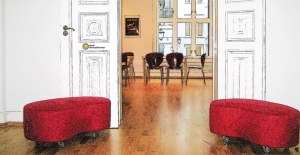 Grafikk inngangsparti Norsk Skuespillersenter